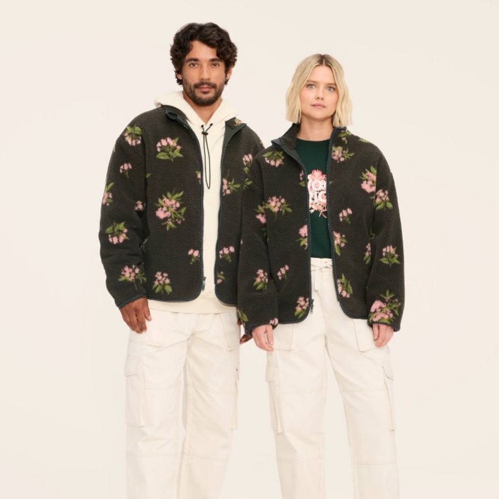 Floral Zip-Up Fleece Jacket - Woolrich x Target Olive Green